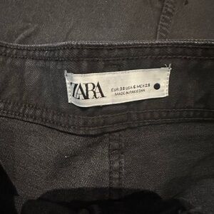 black wide leg zara pants